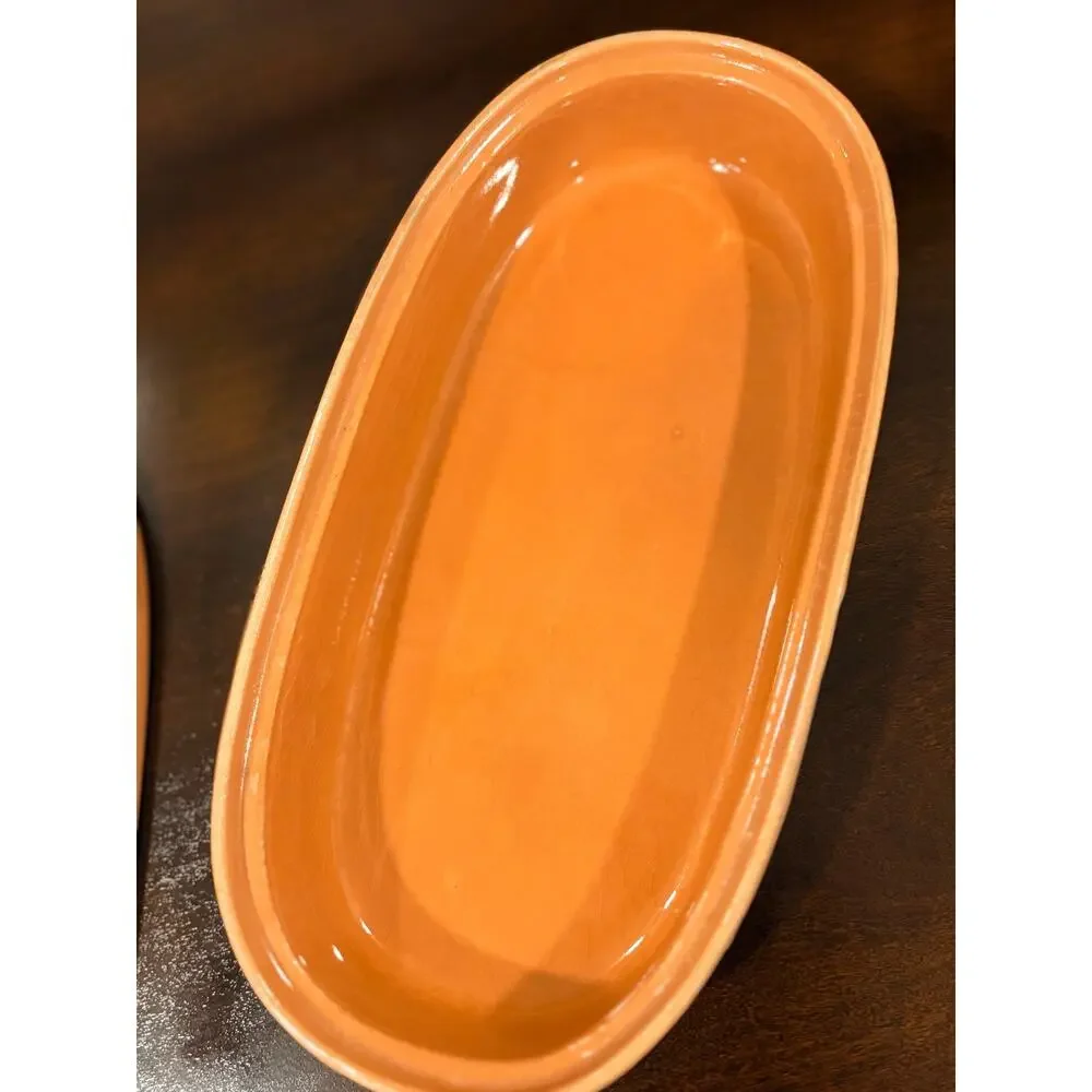 RSVP Terracotta Garlic Roaster 2 Cup Clay Baker Lidded Garlic Bulb Design
